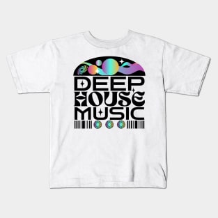 DEEP HOUSE  - Orbs And Stars (blue/purple/black) Kids T-Shirt